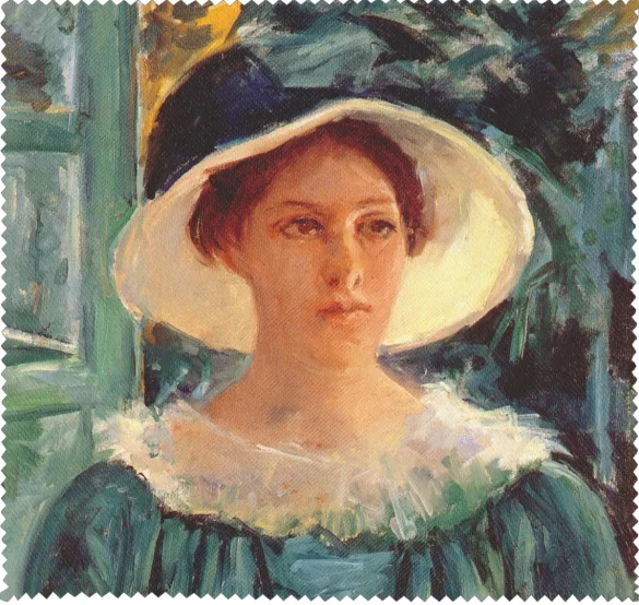 Ściereczka do okularów Młoda kobieta w ogrodzie Mary Cassatt