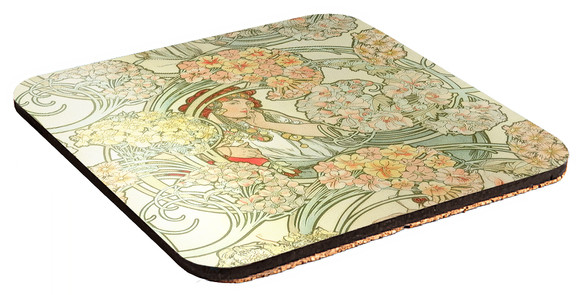 Podkładka pod kubek Byzantine – projekt tkaniny Alfons Mucha
