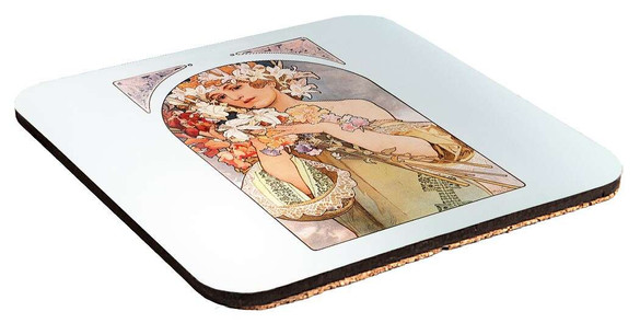Podkładka pod kubek Kwiat Alfons Mucha