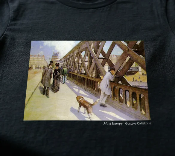 Koszulka z nadrukiem Most Europy Gustave Caillebotte