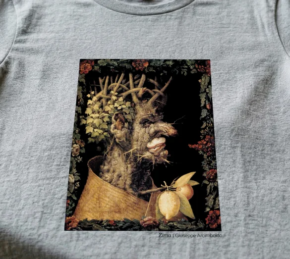 Koszulka z nadrukiem Zima Giuseppe Arcimboldo