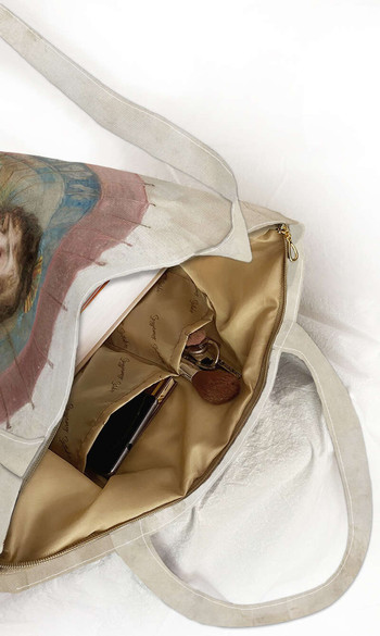 Torba na ramię shopper Kobieta z japońskim parasolem Anna Bilińska-Bohdanowiczowa