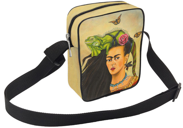 Torba Listonoszka Frida z legwanem – portret inspirowany Fridą Kahlo