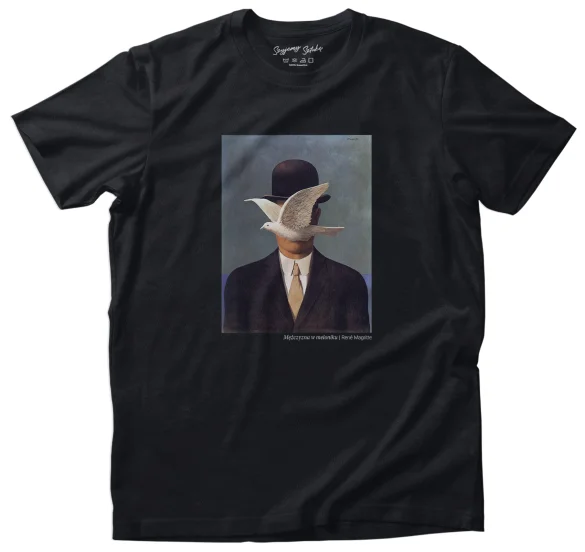 Koszulka z nadrukiem Mężczyzna w meloniku René Magritte
