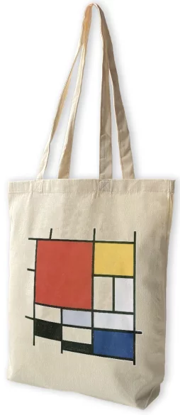 Torba bawełniana Kompozycja w czerwieni, żółci, błękicie i czerni Piet Mondrian