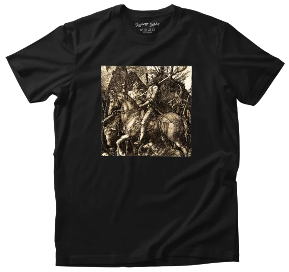 Koszulka z naszywką Rycerz, Śmierć i Diabeł Albrecht Dürer