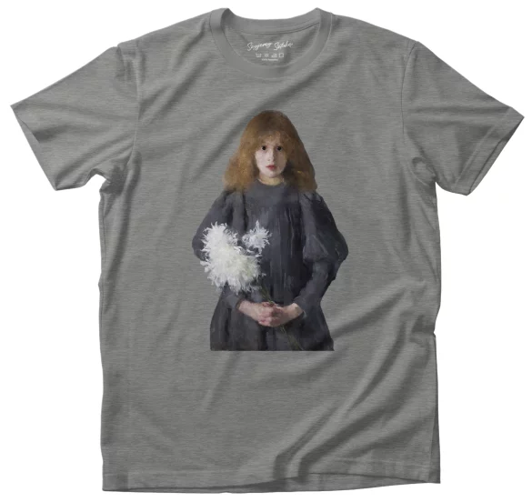 Koszulka Dziewczyna z chryzantemami Olga Boznańska