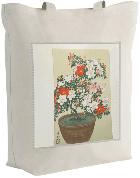Torba z naszywką Azalia w doniczce Ohara Koson
