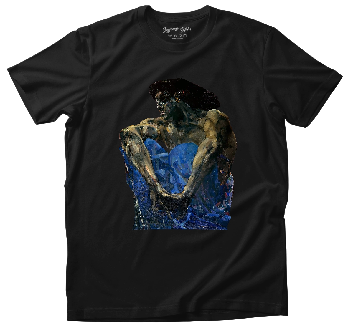 Koszulka Demon (siedzi) Mikhail Aleksandrovich Vrubel– koszulka z nadrukiem obrazu, t-shirt ze sztuką