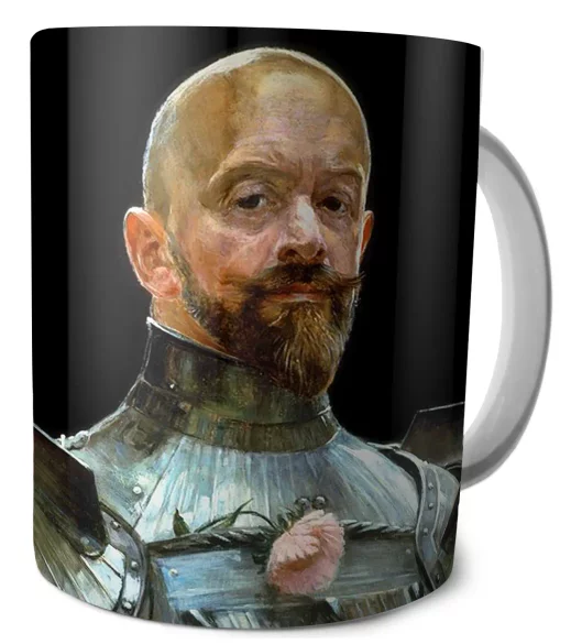 Kubek Autoportret w zbroi Jacek Malczewski