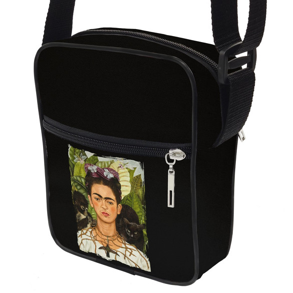 Torba Listonoszka Autoportret z cierniowym naszyjnikiem i kolibrem Frida Kahlo