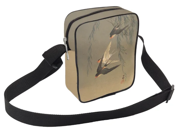 Torba Listonoszka Trzy jaskółki rdzawoczerwone podczas nurkowania Ohara Koson