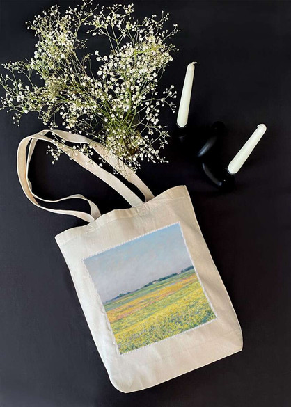 Torba z naszywką Równina Gennevilliers, żółte pola Gustave Caillebotte