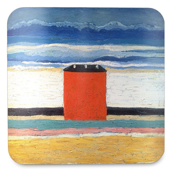 Podkładka pod kubek Czerwony Dom Kazimir Severinovich Malevich