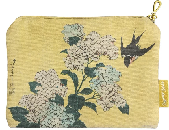 Kosmetyczka mini Hortensja i Jaskółka Katsushika Hokusai