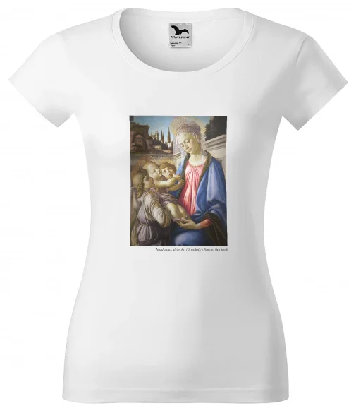 Bluzka damska Madonna, dziecko i 2 anioły Sandro Botticelli