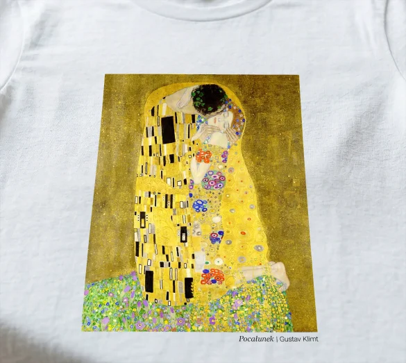 Koszulka z nadrukiem Pocałunek Gustav Klimt