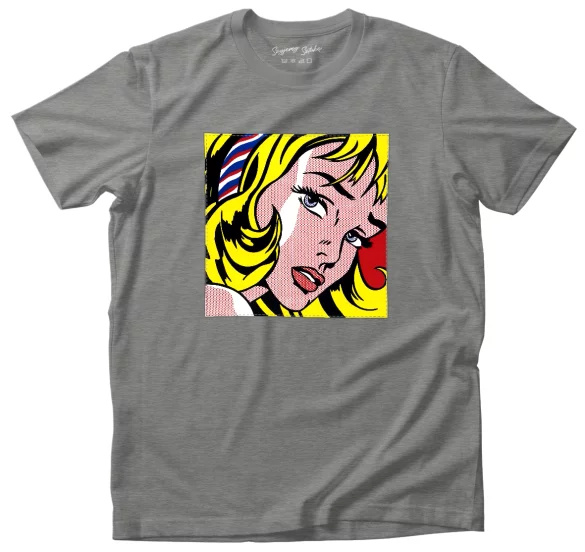 Koszulka z naszywką Girl with Hair Ribbon Roy Lichtenstein