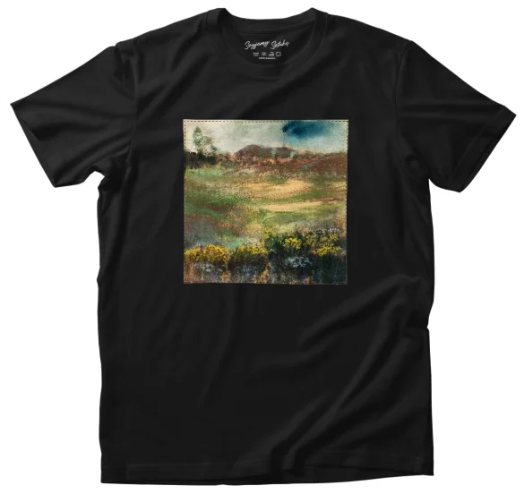 Koszulka z naszywką Krajobraz z kominami Edgar Degas