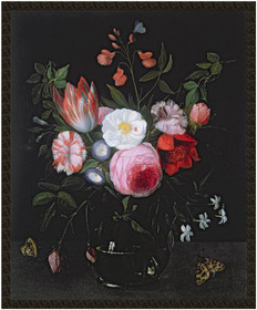 Naszywka Wiosenne kwiaty w szklanym wazonie Jan van Kessel (starszy)