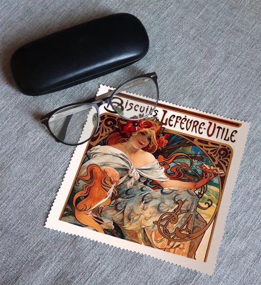 Ściereczka do okularów Biscuits Lefevre Utile Alfons Mucha