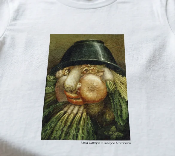 Koszulka z nadrukiem Misa warzyw Giuseppe Arcimboldo