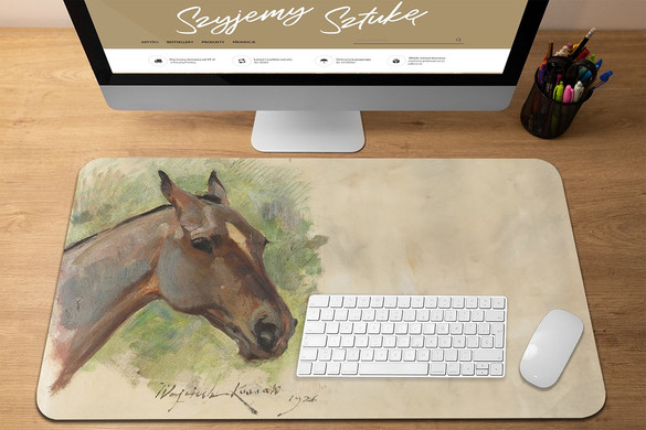 Podkładka Głowa gniadego konia Wojciech Kossak 60x40cm