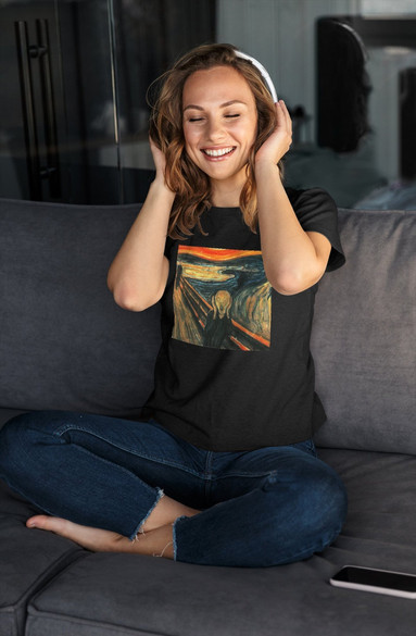 Bluzka damska z naszywką Krzyk Edvard Munch M