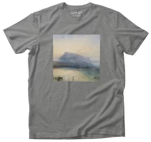 Koszulka z naszywką Błękitny Rigi, wschód słońca William Turner