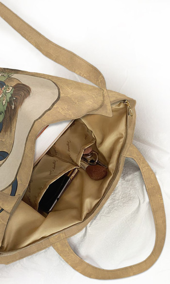 Torba na ramię shopper Bóg Wiatru Ogata Korin