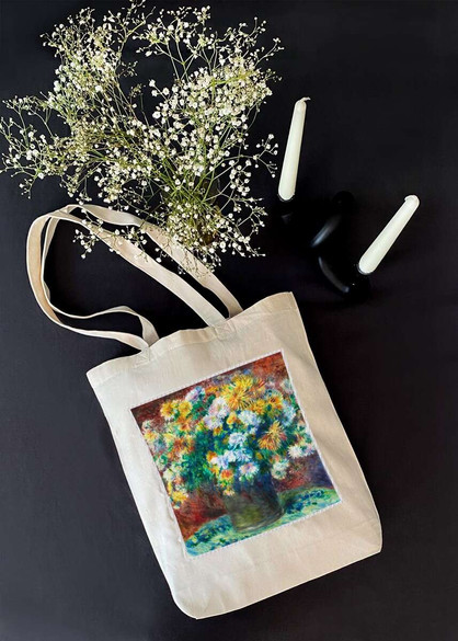 Torba z naszywką Chryzantemy Pierre-Auguste Renoir