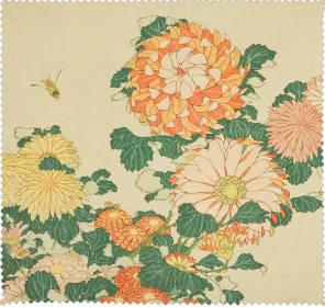 Ściereczka do okularów Chryzantemy i pszczoła Katsushika Hokusai