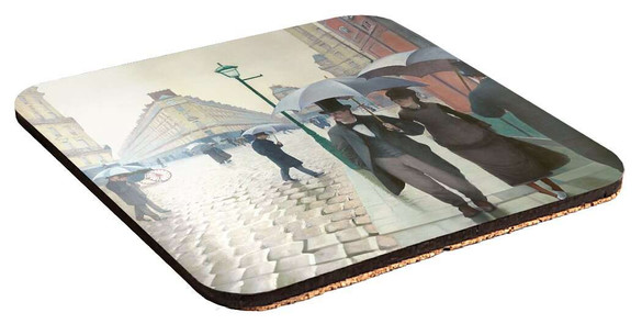 Podkładka pod kubek Paryż. Deszczowy dzień Gustave Caillebotte