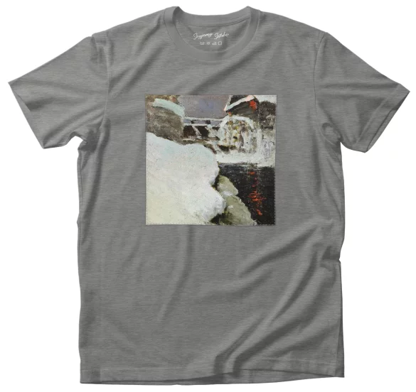 Koszulka z naszywką Młyn zimą Ferdynand Ruszczyc