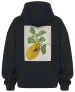 Bluza oversize Cytryna z gąsienicą małpy i chrząszczem harlekin Maria Sibylla Merian