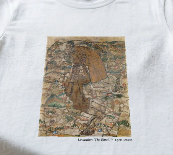 Koszulka z nadrukiem Levitation (The Blind II) Egon Schiele