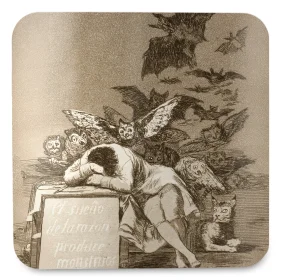 Podkładka pod kubek Gdy rozum śpi, budzą się demony Francisco Goya