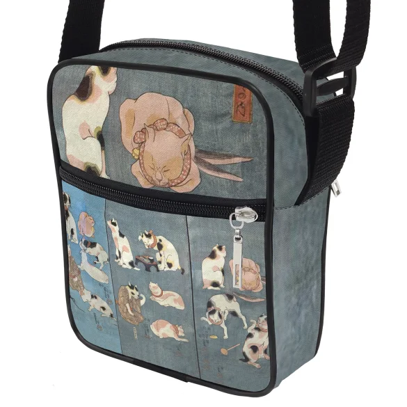 Torba Listonoszka Przysłowia Ilustrowane przez Koty Utagawa Kuniyoshi