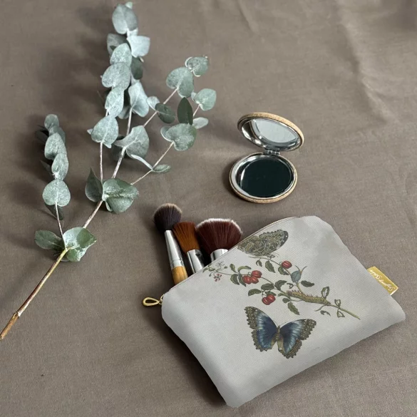 Kosmetyczka mini Great Blue Butterflies and Red Fruits Maria Sibylla Merian