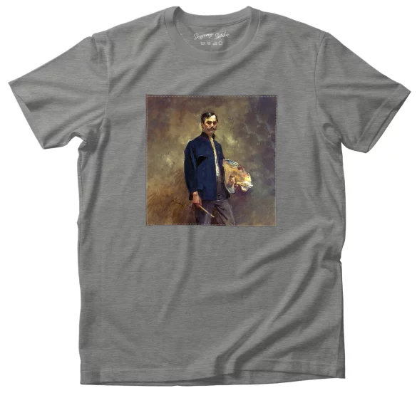 Koszulka z naszywką Portret własny z paletą Wojciech Kossak