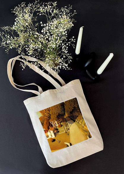 Torba z naszywką The Birthplace of Herbert Hoover Grant Wood