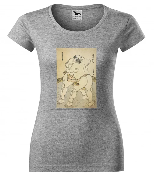 Bluzka damska Zapaśnicy sumo Uzugafuchi Kandayu i Takasaki Ichijuro Katsushika Hokusai