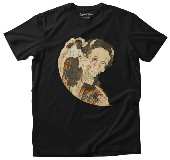 Koszulka Śmiejący się Demon Katsushika Hokusai