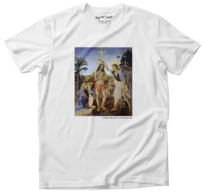 Koszulka z nadrukiem Chrzest Chrystusa Leonardo da Vinci