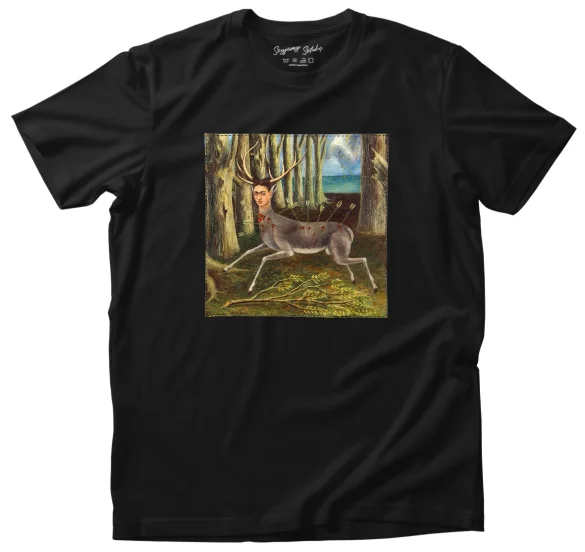 Koszulka z naszywką Zraniony Jeleń Frida Kahlo