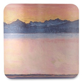 Podkładka pod kubek Genfersee mit Mont-Blanc im Morgenrot Ferdinand Hodler