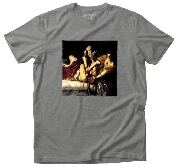 Koszulka z naszywką Judyta odcinająca głowę Holofernesowi Artemisia Gentileschi