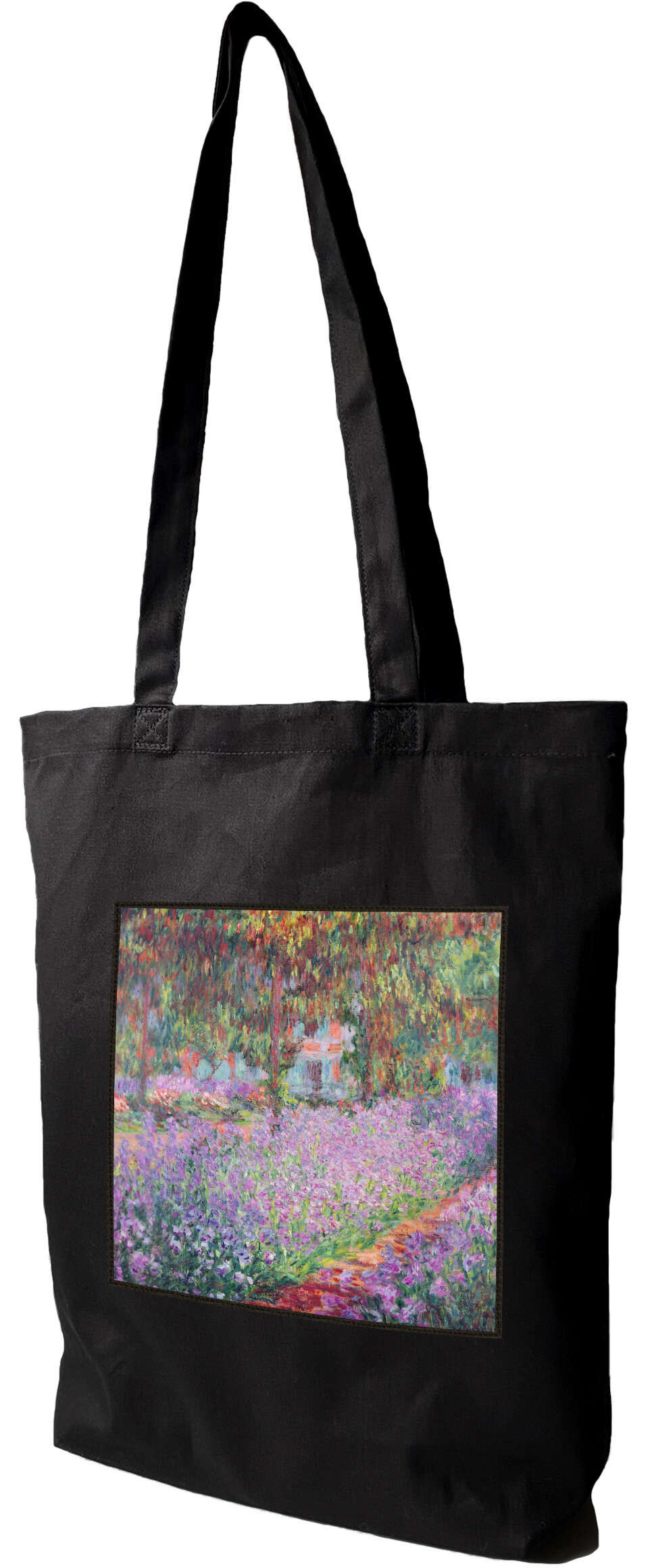 Torba z naszywką Ogród artysty w giverny Claude Monet, Czarna