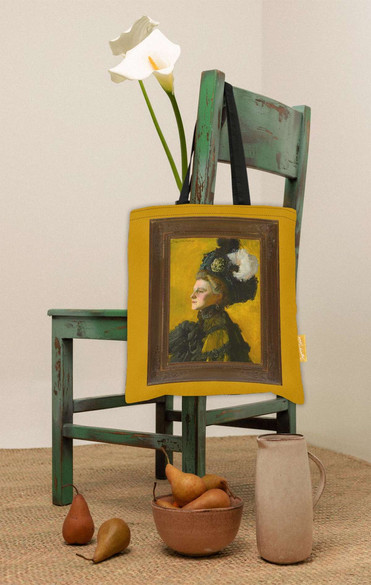Torba na ramię Portret żony artysty Jadwigi na żółtym tle Józef Mehoffer