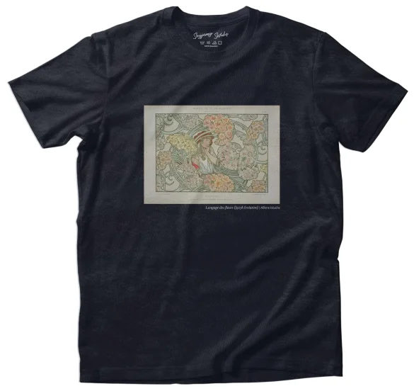 Koszulka z nadrukiem Byzantine – projekt tkaniny Alfons Mucha